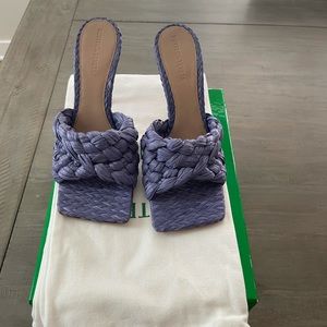 bottega veneta stretch sandal intreccio raffia